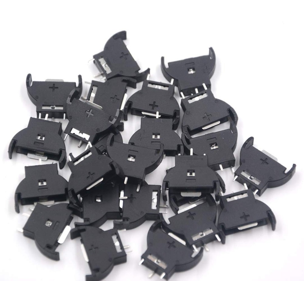 LampVPath (Pack of 25 CR2032 Battery Holder, Coin Cell Button Socket Holder...