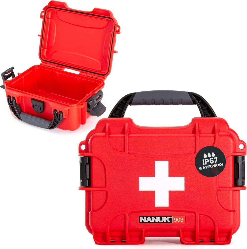 903 Waterproof First Aid Box Empty – Durable, Medical First Aid Organizer Cas...