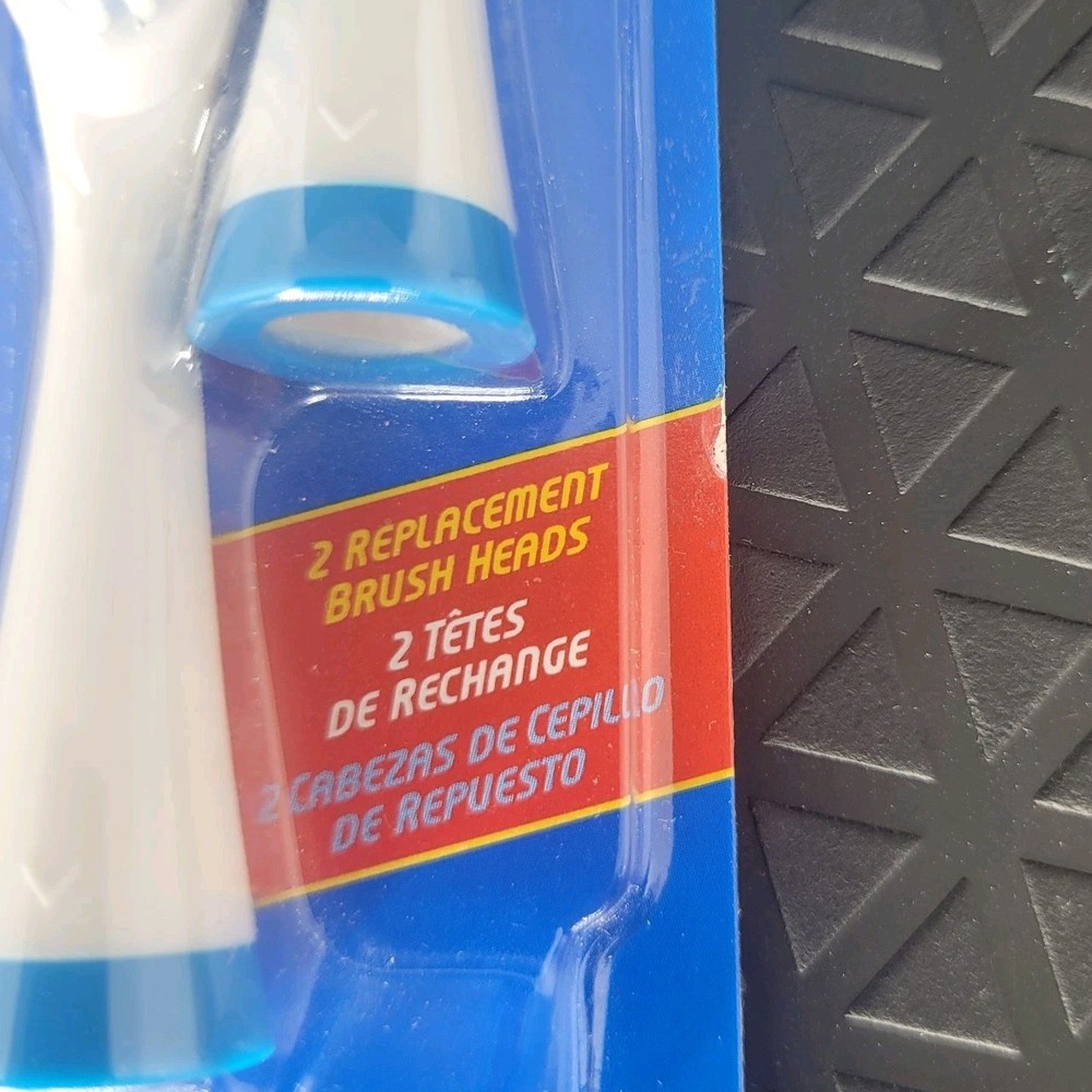 Crest Spin Brush Classic Replacement Heads 2 Pack White & Blue New Spinbrush