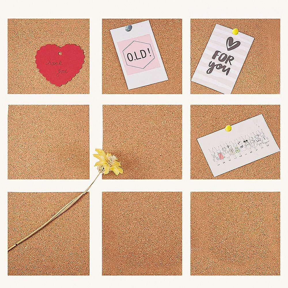 12pcs Cork Insulation Sheets for Coaster with Adhesive Back Wall tion Party