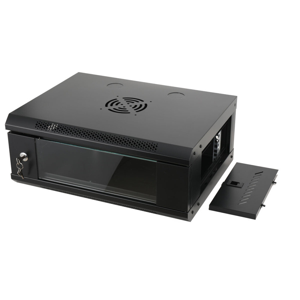 4U Rack Mount 22" Rack Case Equipment Deep Drawer Lockable With 2 Keys Black