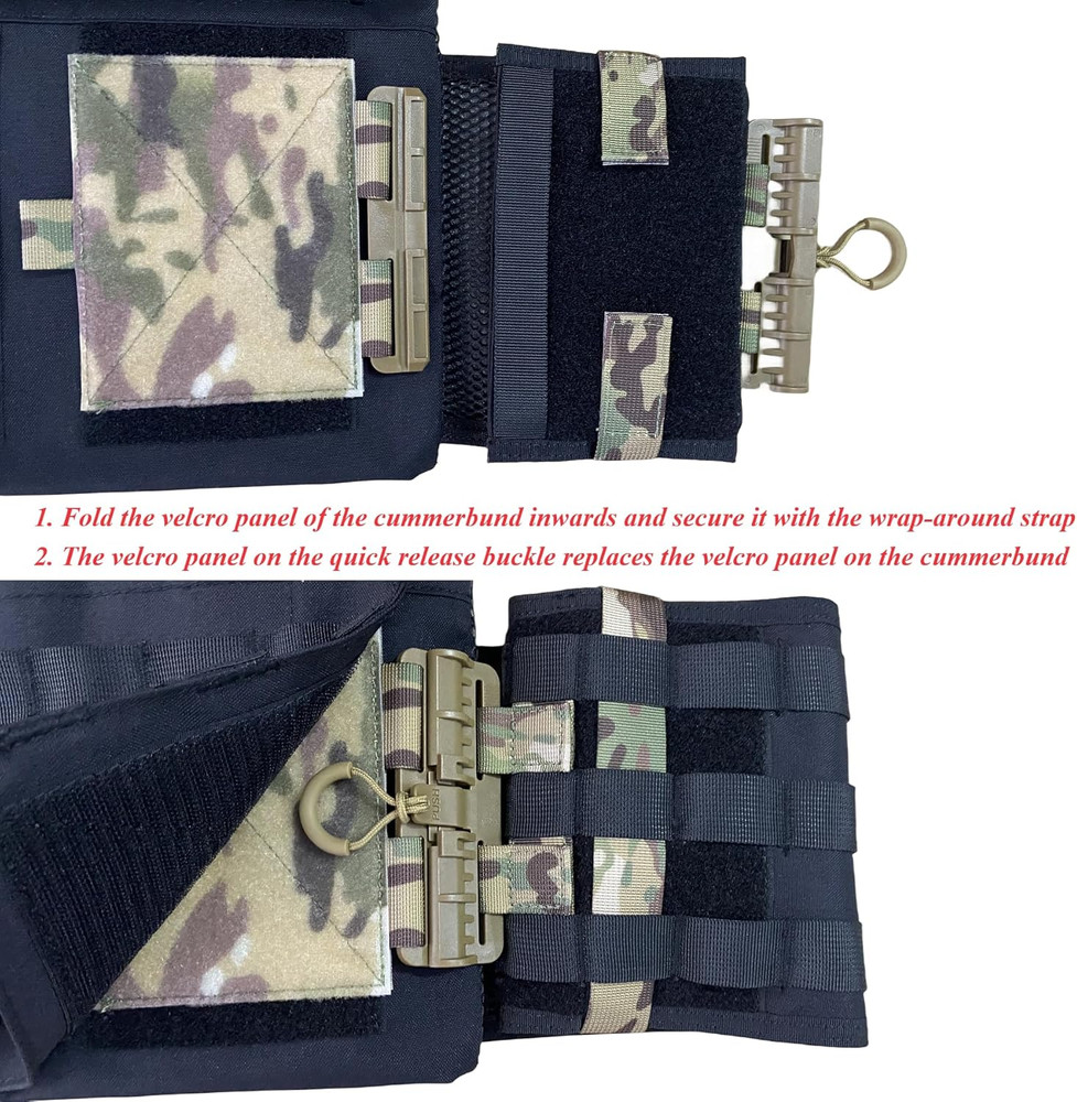 Quick Release Cummerbund Conversion Attachment for Tactical MOLLE Vest Quick Dis