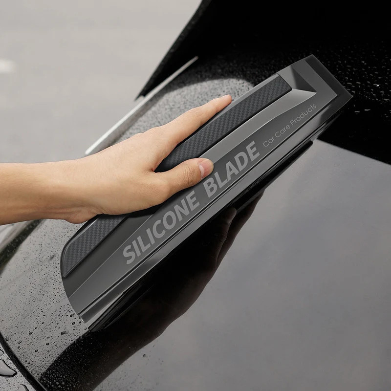 Soft Silicone Car Water Squeegee Non-Scratch Drying Blade Window Wrap Tool