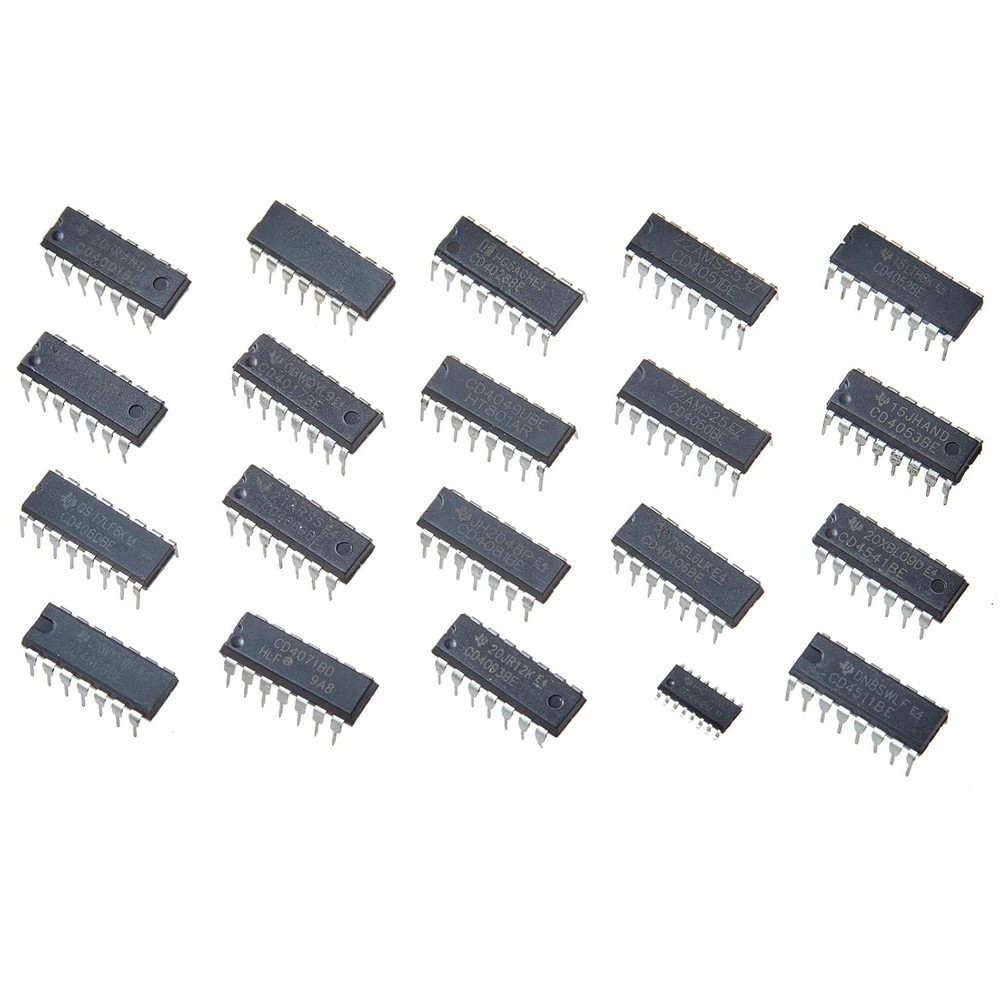 40 PCS 20 Types CDXX Series CMOS Logic IC Assortment Kit for Electronics