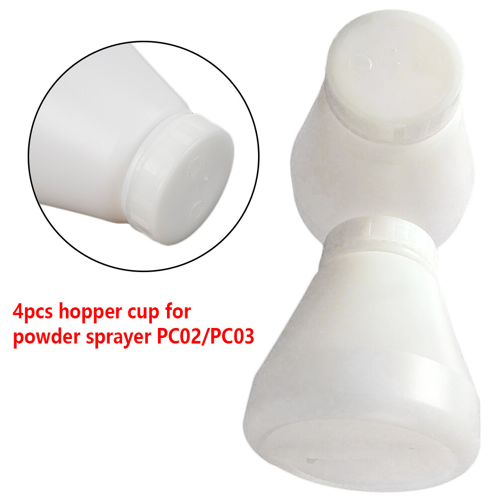 4 Bottles Hopper Cup For Electrostatic Powder Coat System PC02/ PC03 Spray Paint