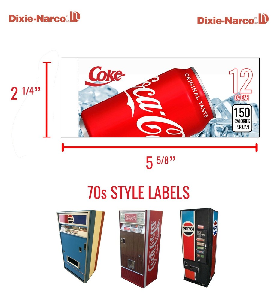 (1) Vintage Vending Machine Label - Dr Pepper - 12 oz