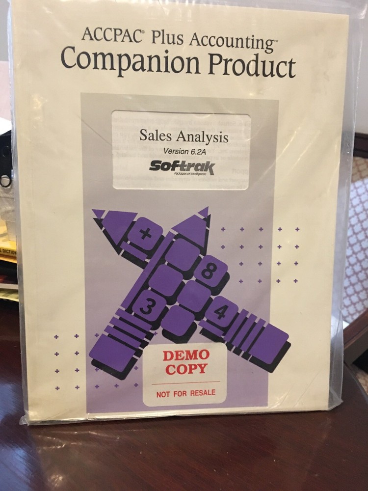 $995 Accpac Plus Accounting Sales Analysis Opened & Never Used.