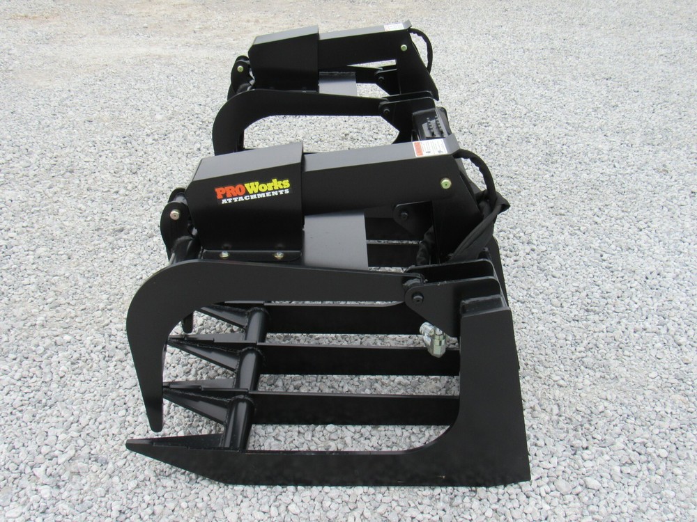 80" Heavy Duty Root Rake Grapple Bucket Attachment Fits Skid Steer Loader