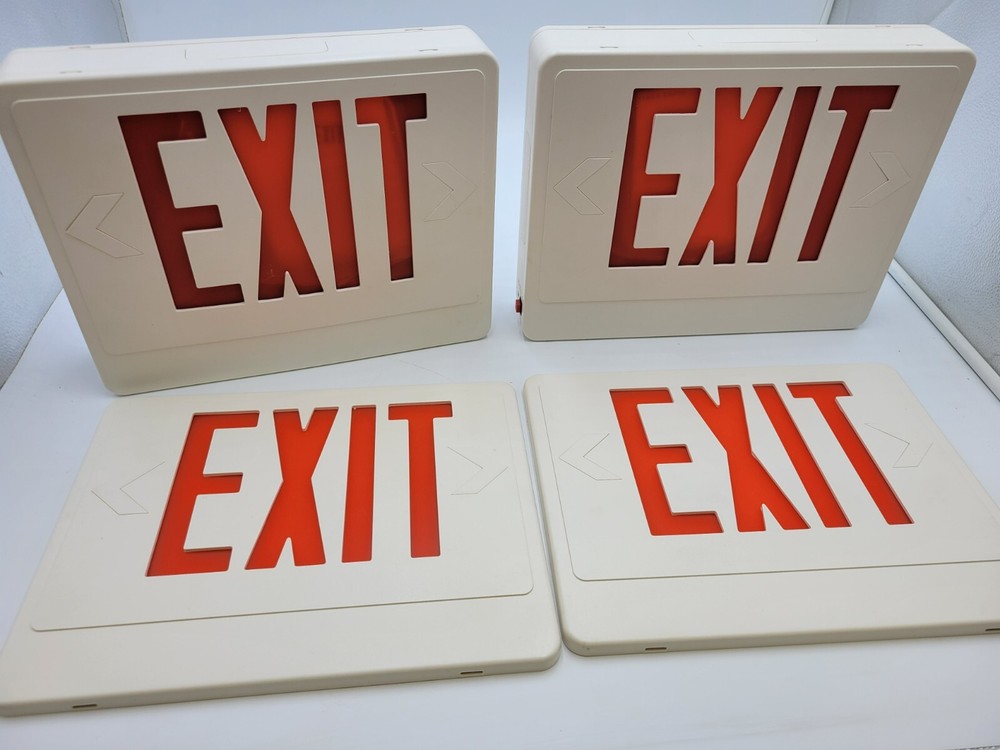 2Pc Exitronix VEX/U/BP/WB/WH-R Plastic LED Exit Light Lamp NOS White 2 Pieces