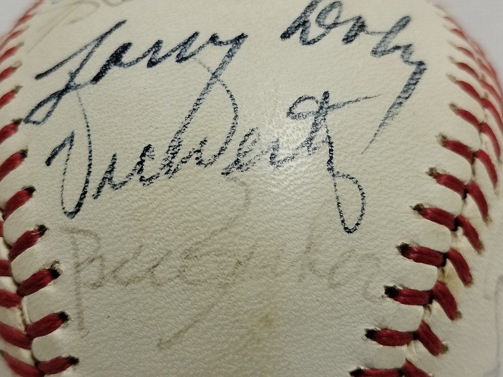 DiMaggio, Lopez, Shantz, Jacks Signed American League Baseball