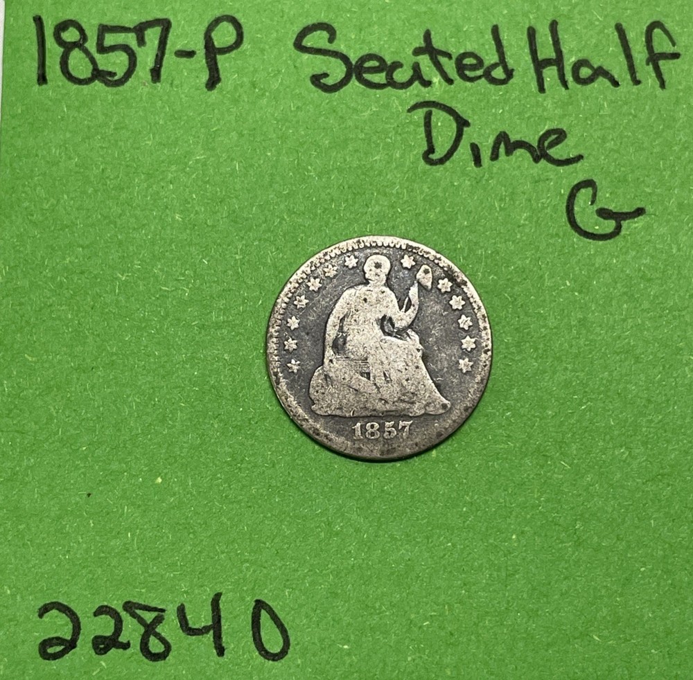 1857-P Seated Liberty Half Dime 5c Good