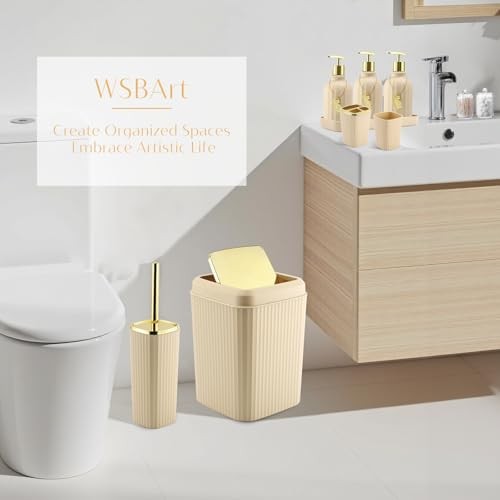 17PCS Bathroom Accessory Set Bathroom Set Bathroom Bath Set Beige