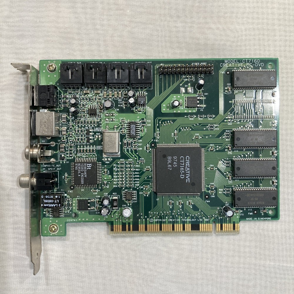 Creative Labs CT7160 PC-DVD Mpeg2 DVD Decoder PCI Sound Card - Untested