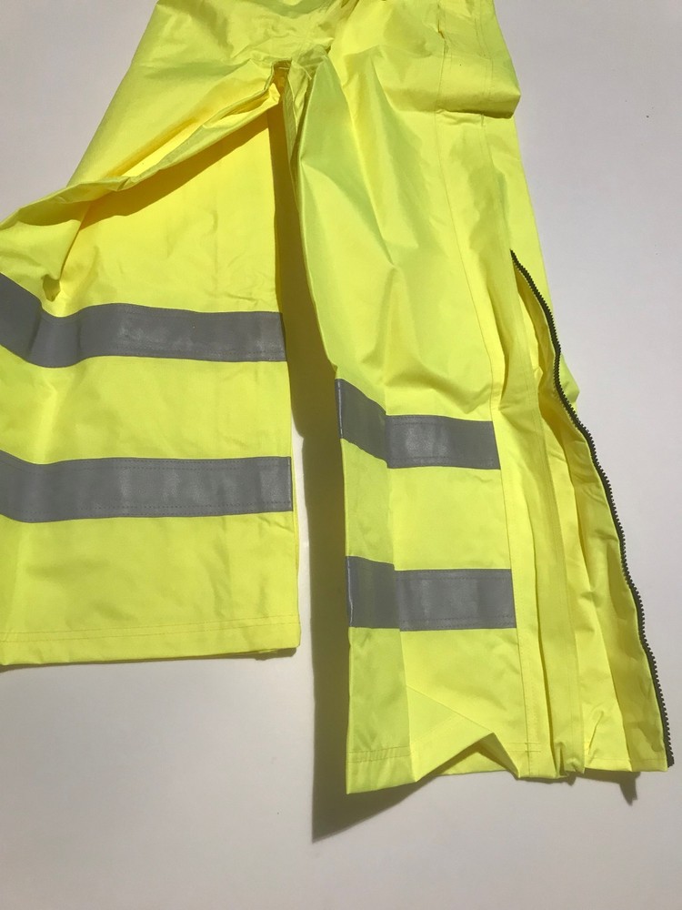 FLUORESCENT SAFETY PANTS, CLASS E, LEVEL 2, REFLECTIVE TAPE, 100% POLYESTER, NEW