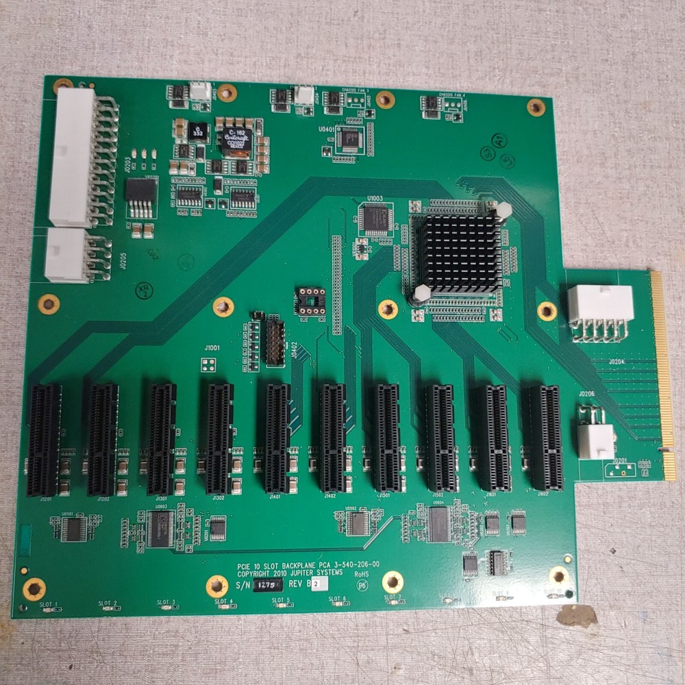 PCIE 10 SLOT BACKPLANE PCA  3-540-206-00 JUPITER SYSTEMS