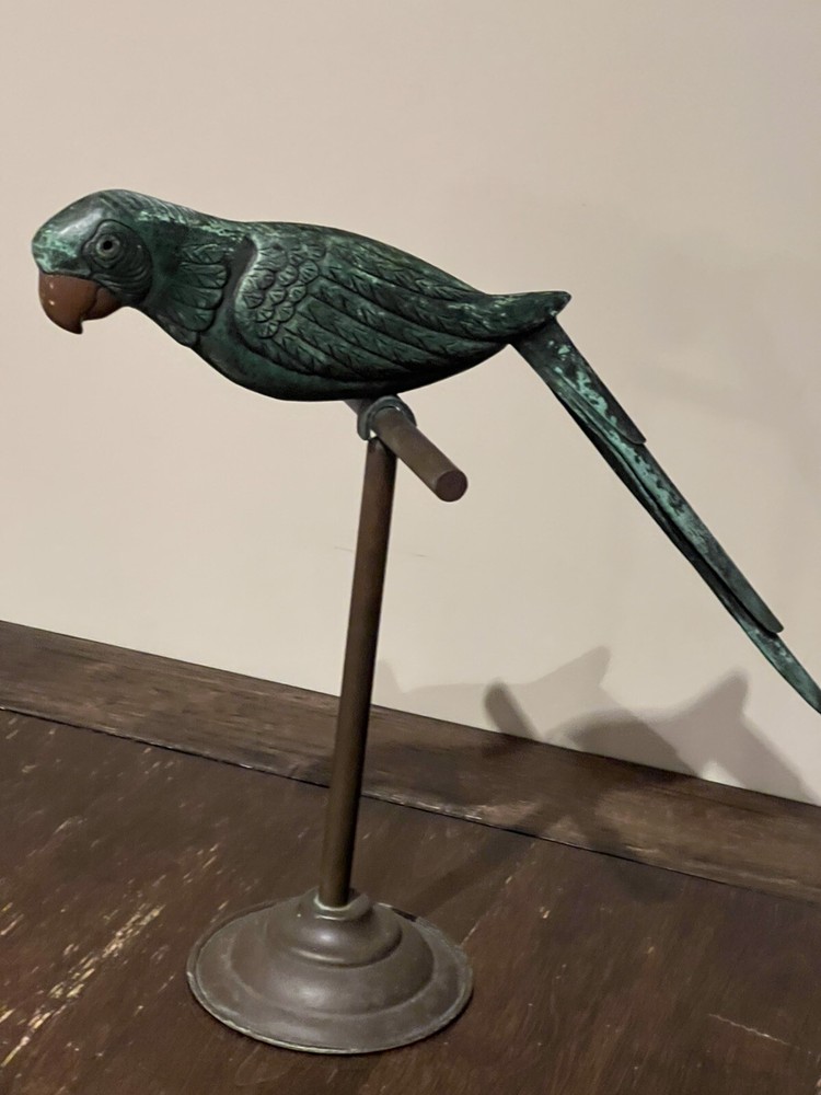 Bronze Parrot on rotating stand