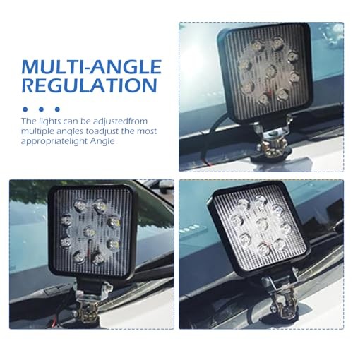 2PCS LED Light Bar Mounting Brackets, Adjustable Waterproof Hood Work Light