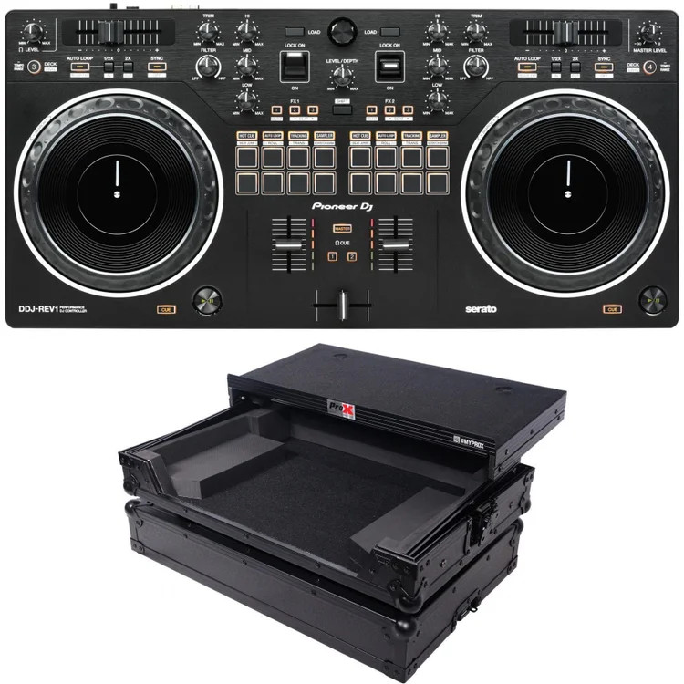Pioneer DJ DDJ-REV1 2-deck Serato DJ Controller with Flight Case