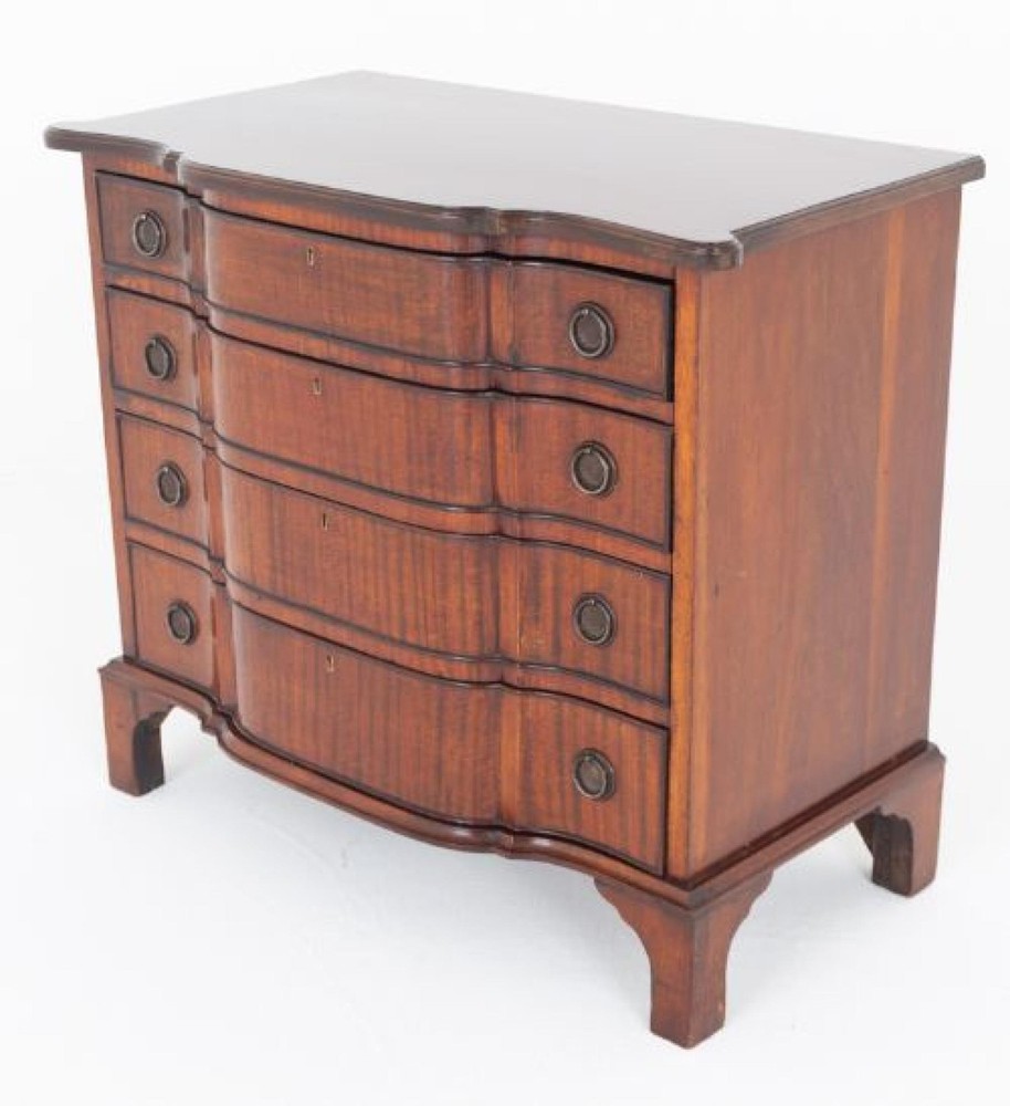 Georgian Chest Drawers Mahogany Revival Commode