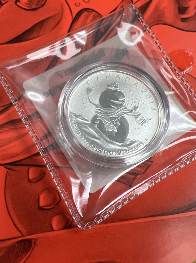 2014 Canada Snowman Uncirculated Fine Silver $20 Dollars Pack
