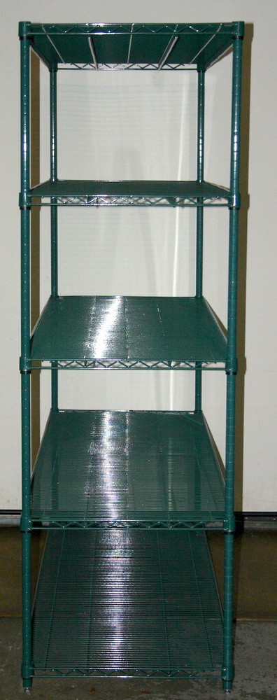 METRO SUPER ERECTA 5 SHELF GREEN ANTIMICROBIAL SHELVING RACKS RACKING