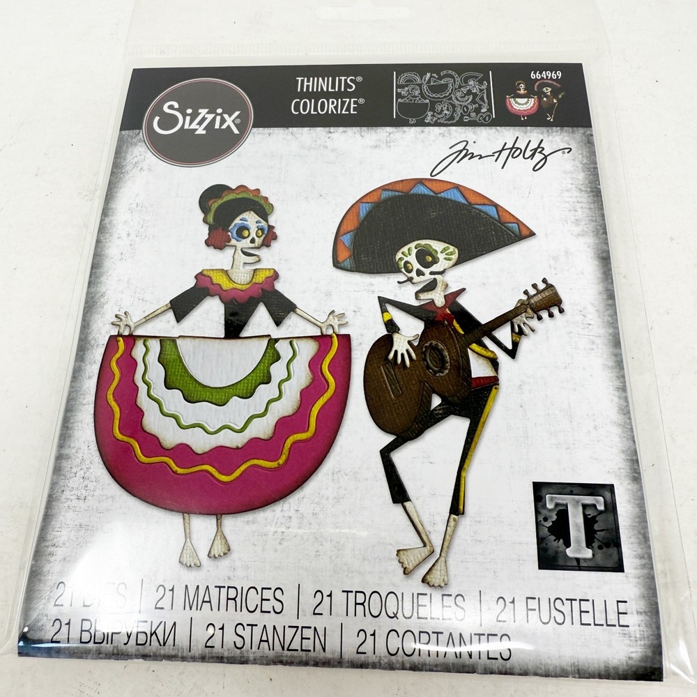 Sizzix Tim Holtz Thinlits Halloween Bundle Pumpkinhead Day of Dead NEW