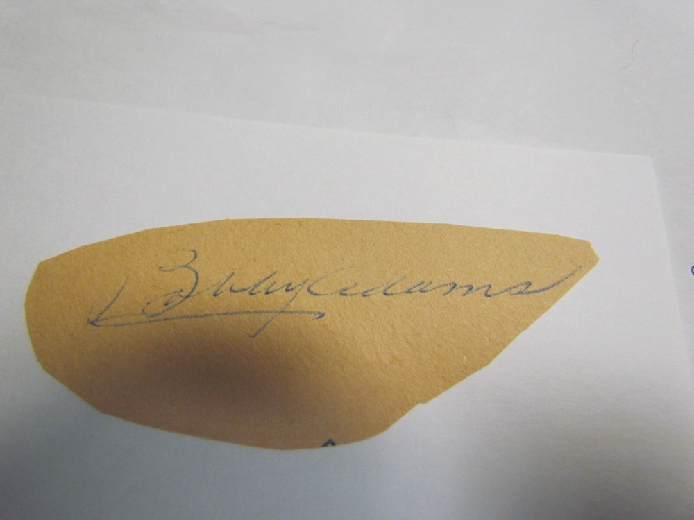 Bobby Adams autographed Cut/Index Card