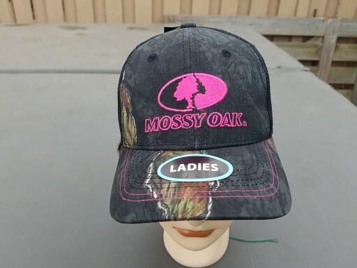 Mossy Oak Cap Embroidered Hot Pink Logo Solid Panel Hunting Hat OSFM Camo