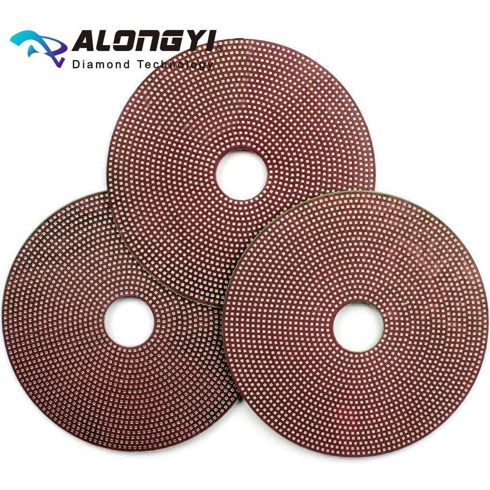 4" Fine Diamond Electroplated PolishingPads Concrete Marble Granite Sanding Disc