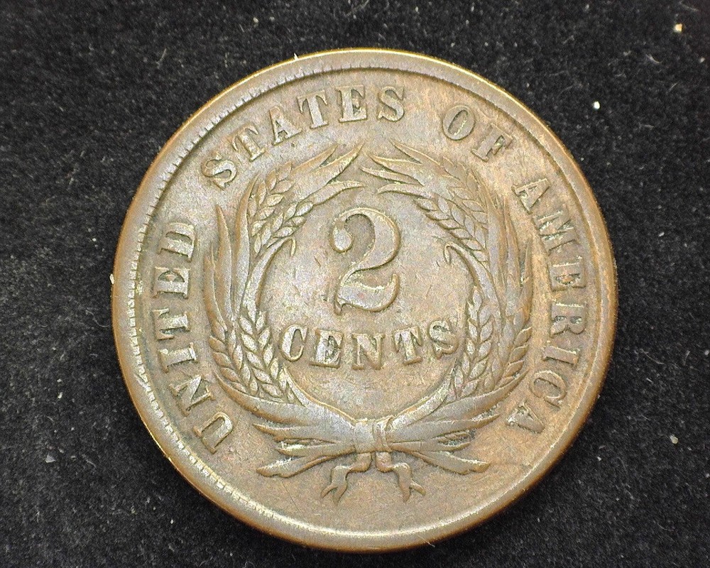 HS&C: 1864 Two Cent Piece VG - US Coin