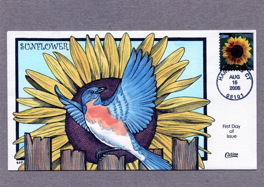 WWLF COLLINS FDC   4347   SUN FLOWER