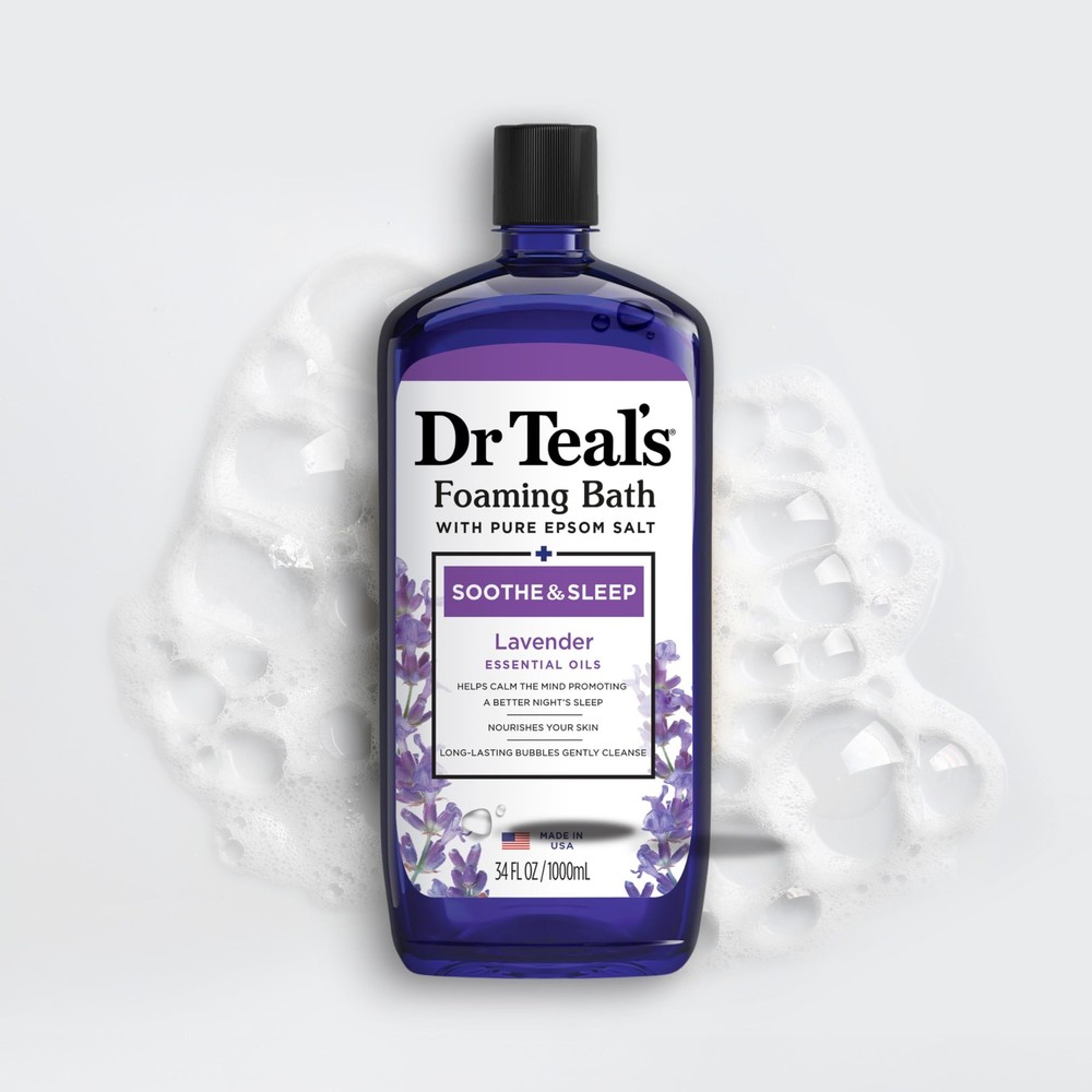 Dr. Teal's Epsom Salt Soaking Solution and Foaming Bath with Pure Epsom Salt ...