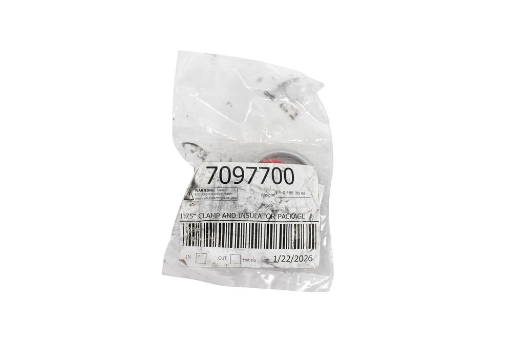 1.75" Loop Clamp And Insulator Package Galvanized Steel Rubber Silver 7097700