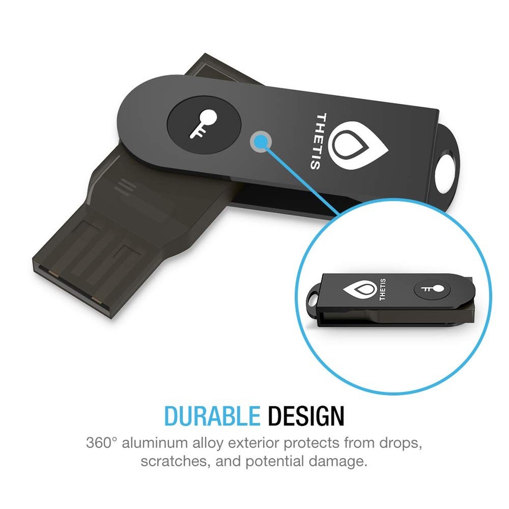 FIDO2 Security Key [Folding Design] Thetis Universal Two Factor Authenticatio...
