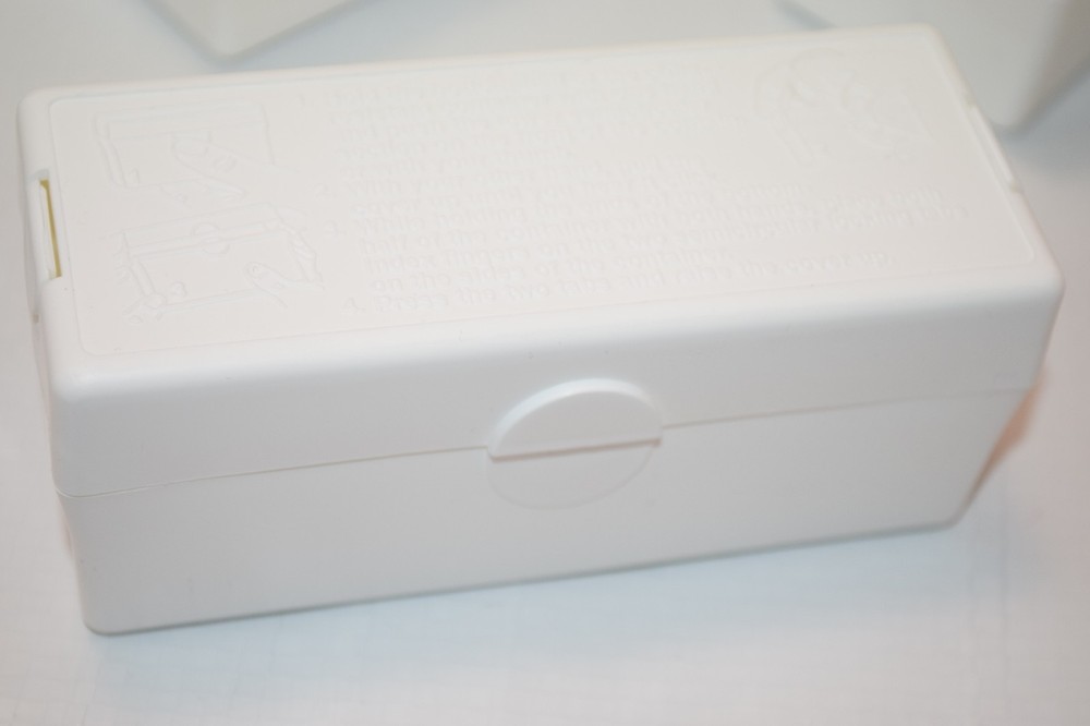 Child Resistant Medication Case 2 Compact WHITE Plastic Storage Locking Lock Box