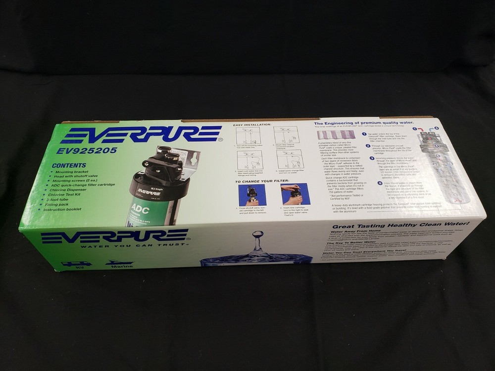 Shurflo EverPure Water Treatment System / Filter for RV & Marine Use EV925205-