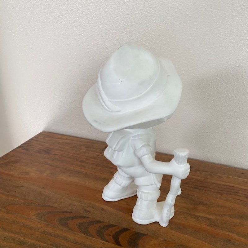 Unpainted Ceramic Bisque Hiking Boy 11"