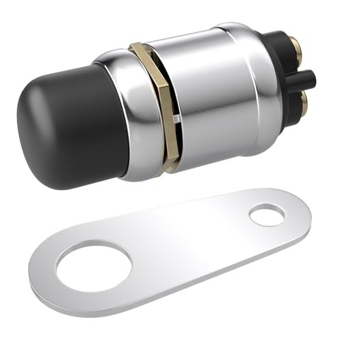 Push Button Starter Switch 12V 50A, Waterproof Momentary Start Switch black-1