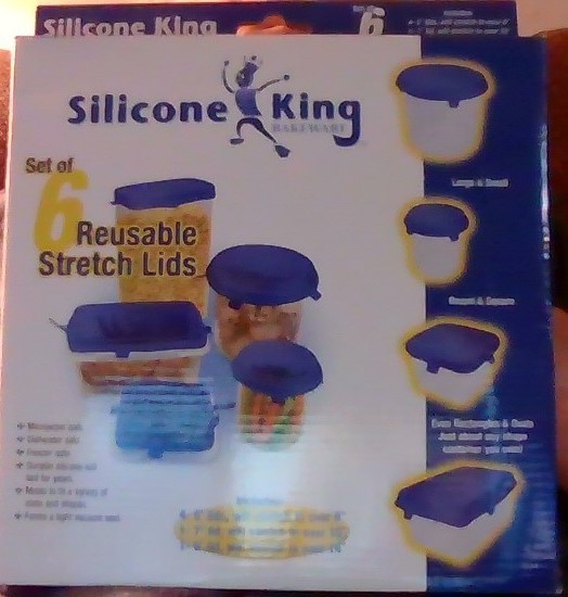 Silicone King Stretch Lids  6 Pack, Reusable Silicone  Covers for Bowls, Cup