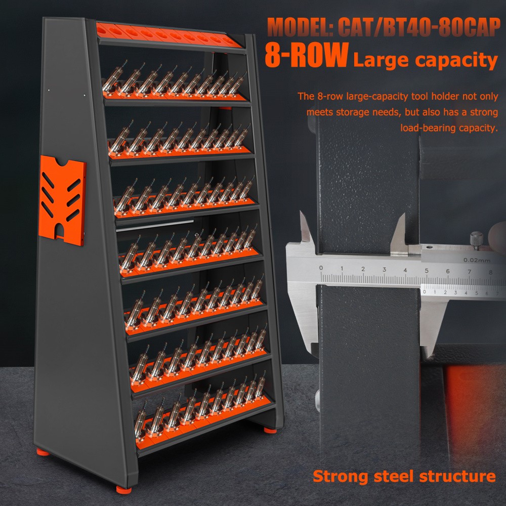 Tool Rack CNC Tool Holder Station Large Capacity CAT40 Tool Storage Organizer
