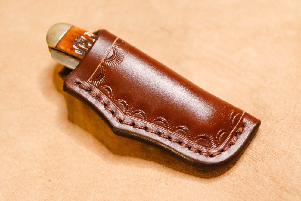 Custom Leather Sheath for 4" Trapper