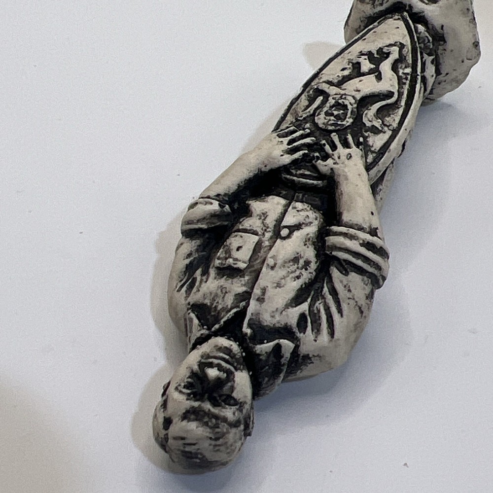 Stone chess pieces hand-painted