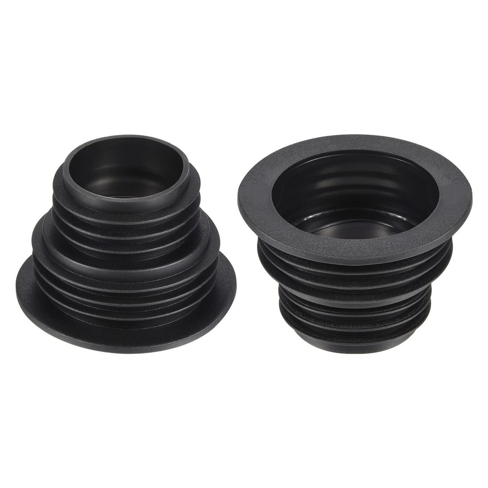 2pack Drain Pipe Seal Hose Silicone Plug Sewer Sealing Ring Connector Black