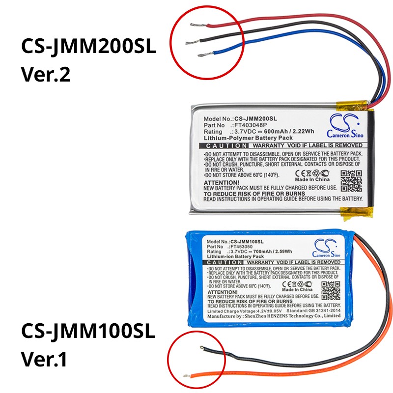 Battery for JBL Clip+,Micro,Micro Wireless 2013,Synchros E40BT 453048D,FT453050