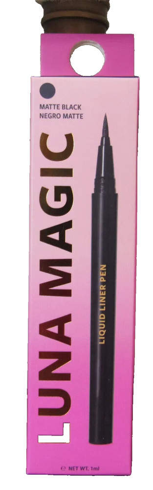 Luna Magic Liquid Liner EYELINER Pen WATERPROOF - Matte Black - NEW IN BOX
