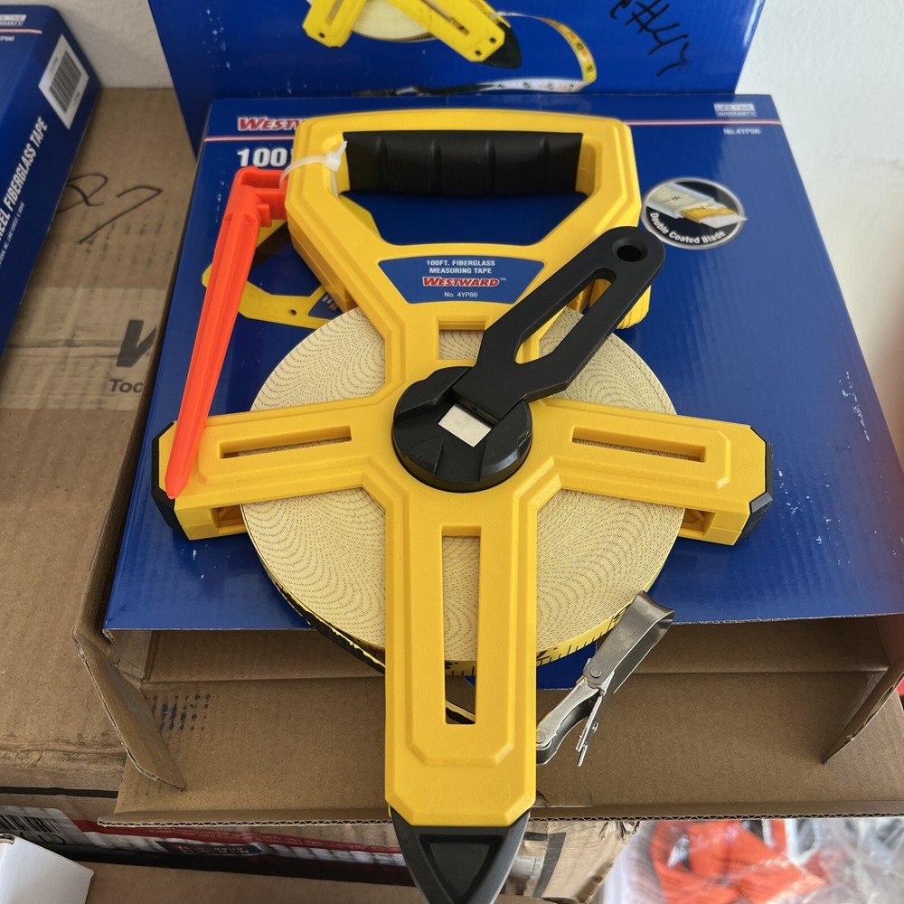 Westward 100’ Open Reel Tape Measure