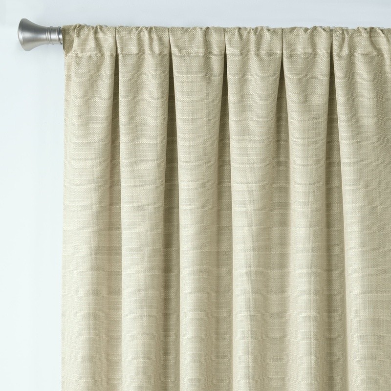 Textured 100% Blackout Indoor Curtains 2 Pack Pan