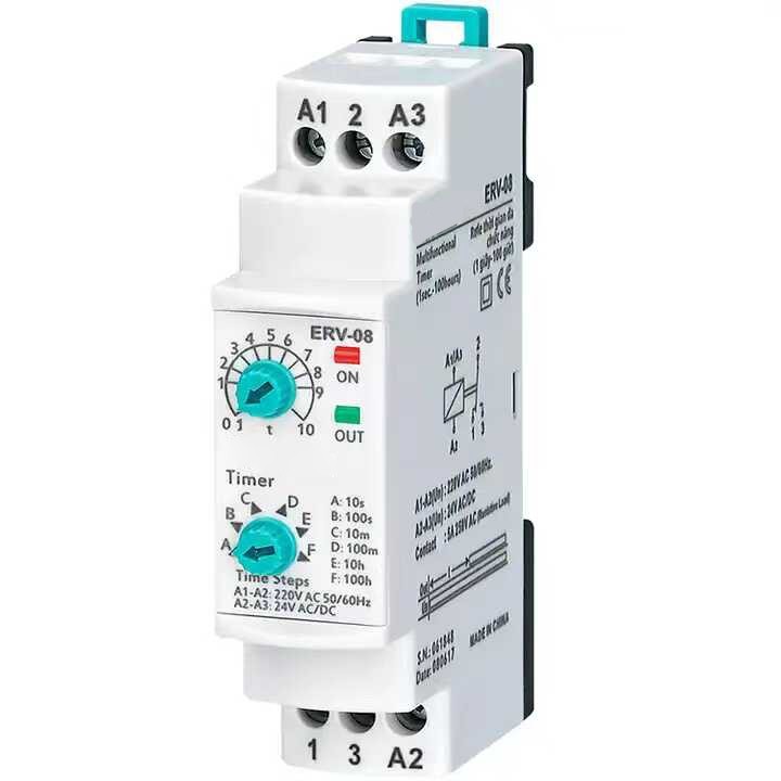Relay Module ERV-08 Time Relay Time Range 0.1s-100h Selectable Time Steps