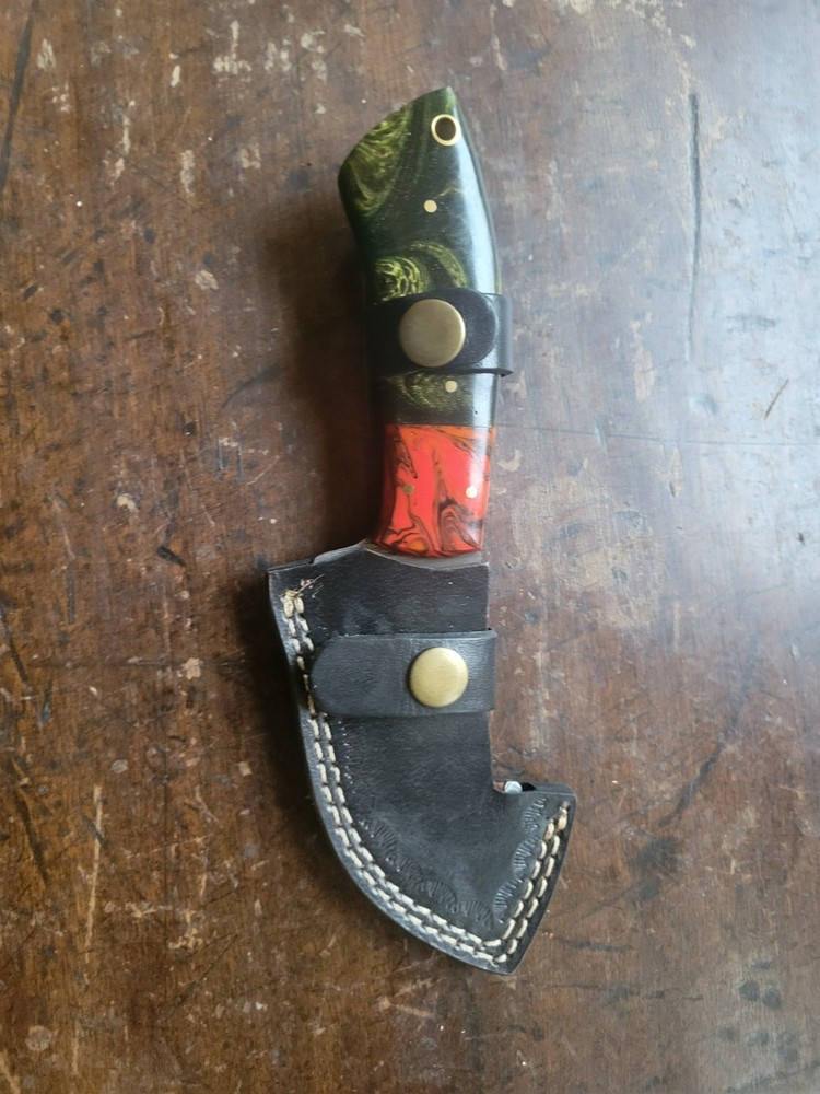 Damascus Hunting Knife Fixed Blade Skinner Knife