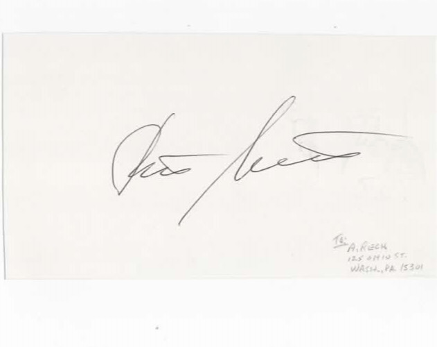 Composer Kurt Masur autographed  index card